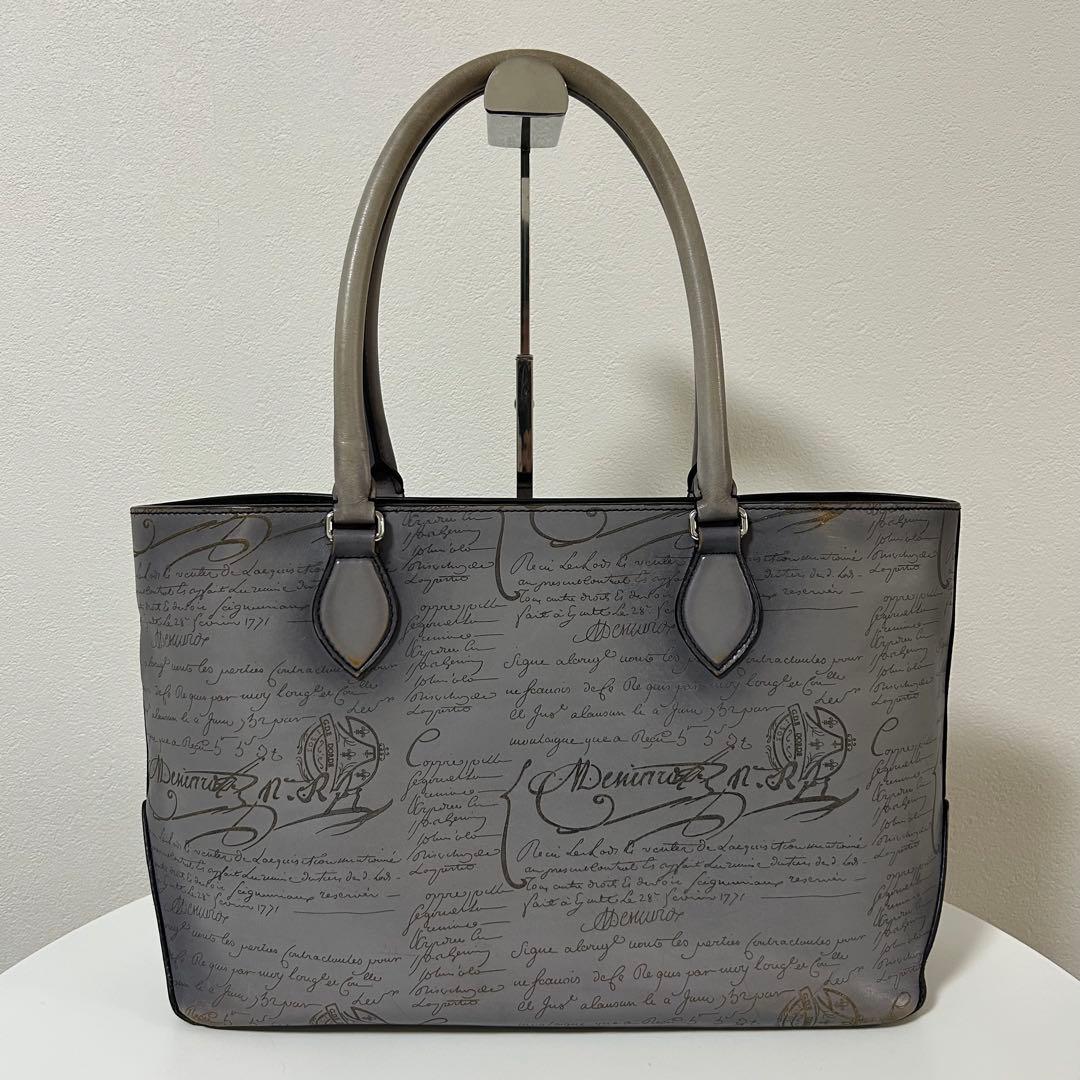 希少 BERLUTI ベルルッティ トゥジュール ミニ スクリット グレー