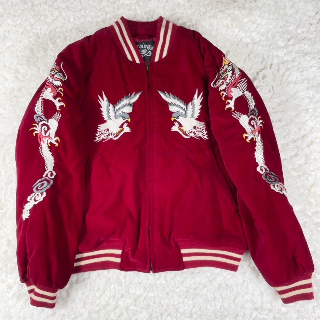 recordings K's FACTORY レコーディング スカジャンF 赤