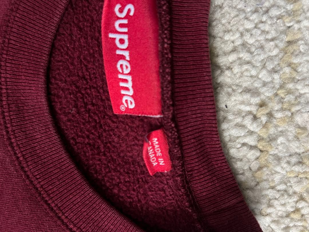 y*d様 Supreme ワインレッド　バーガンディ スウェット プリント付き