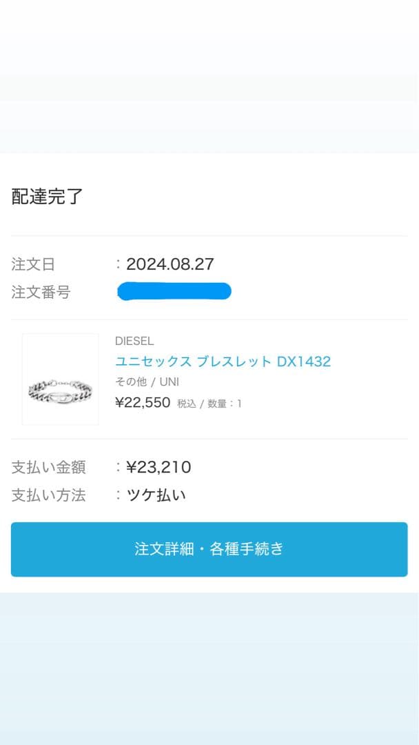 り*ん様 DIESEL DX1432 シルバーチェーンブレスレット