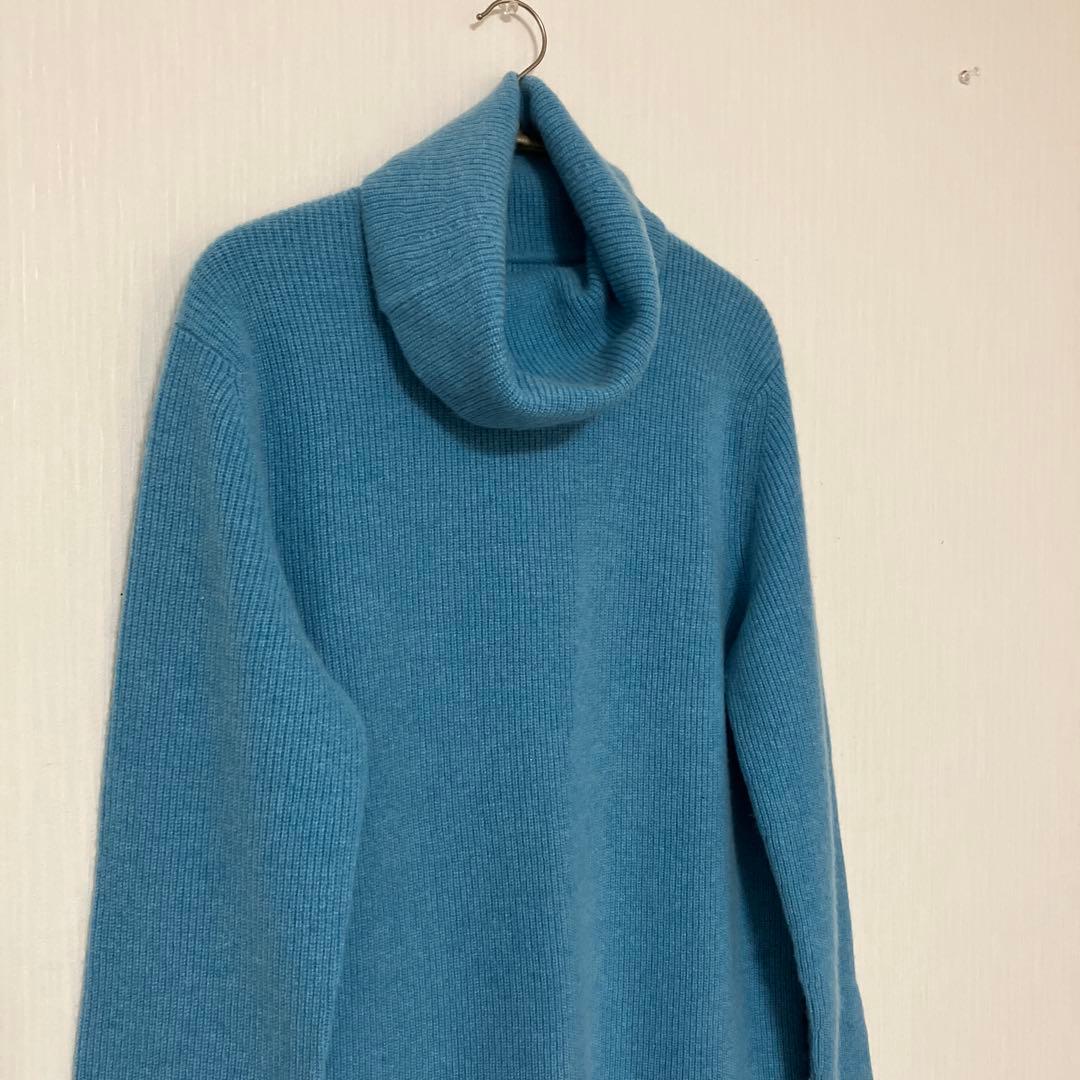 ル*ル様 未使用★クリスチャンオジャール★超高級カシミヤ100ニット9号ブルー