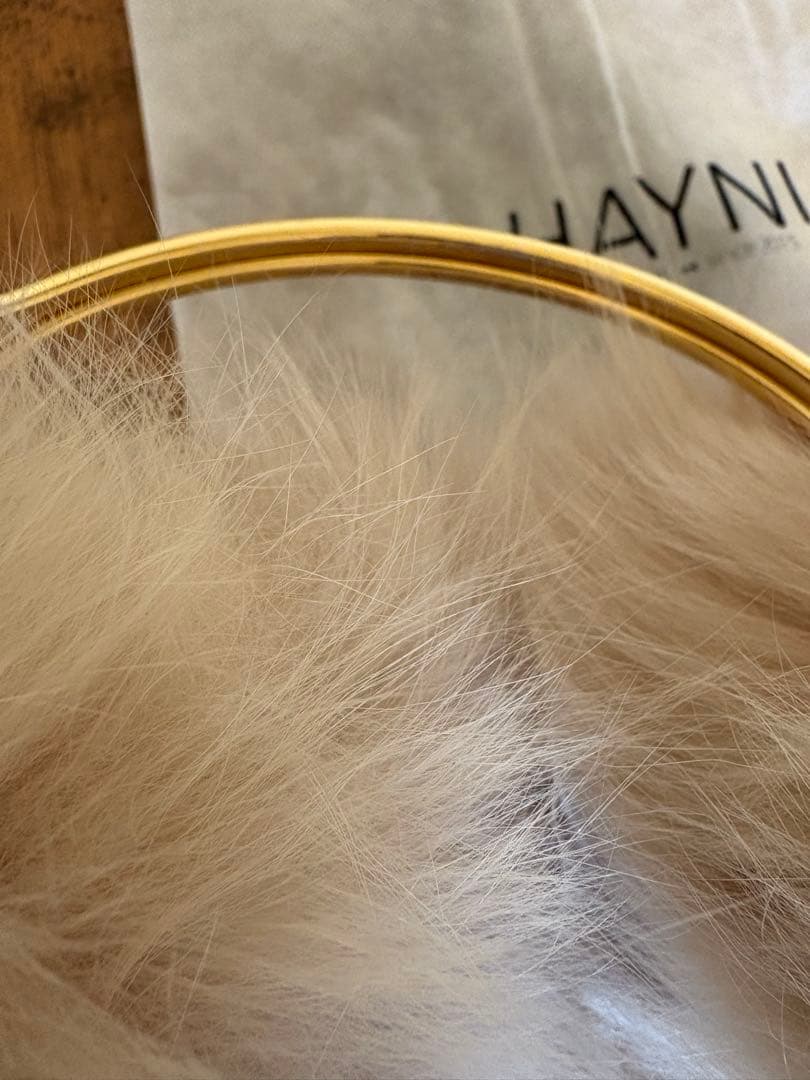 本日限定値下げ⭐︎VIOLAd'ORO⭐︎ベージュファー ハンドバッグ