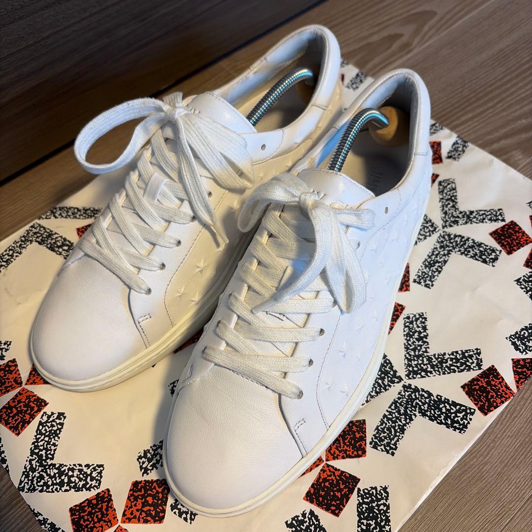 JIMMY CHOO ホワイト レザー スニーカー　40サイズ