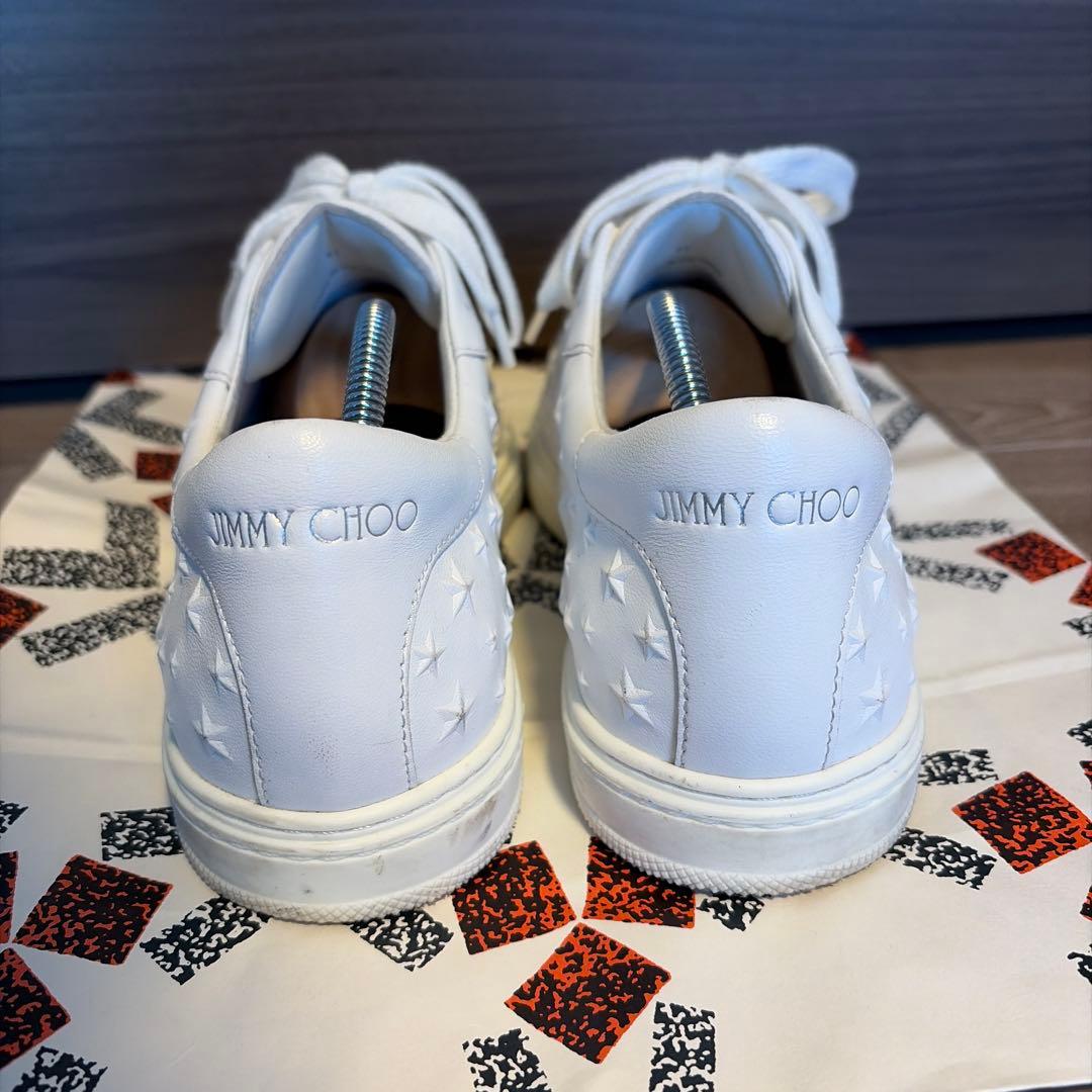 JIMMY CHOO ホワイト レザー スニーカー　40サイズ