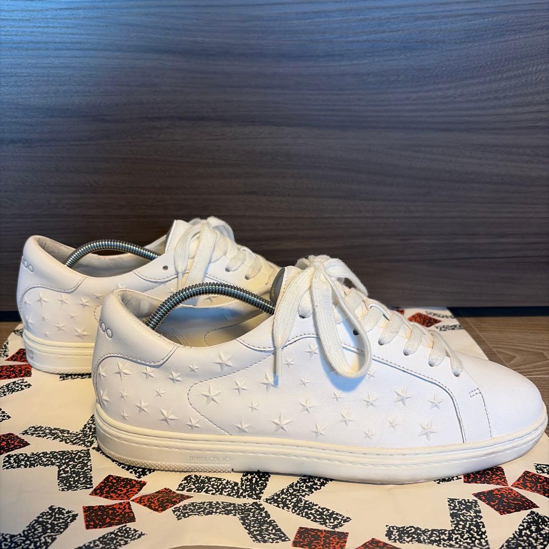 JIMMY CHOO ホワイト レザー スニーカー　40サイズ