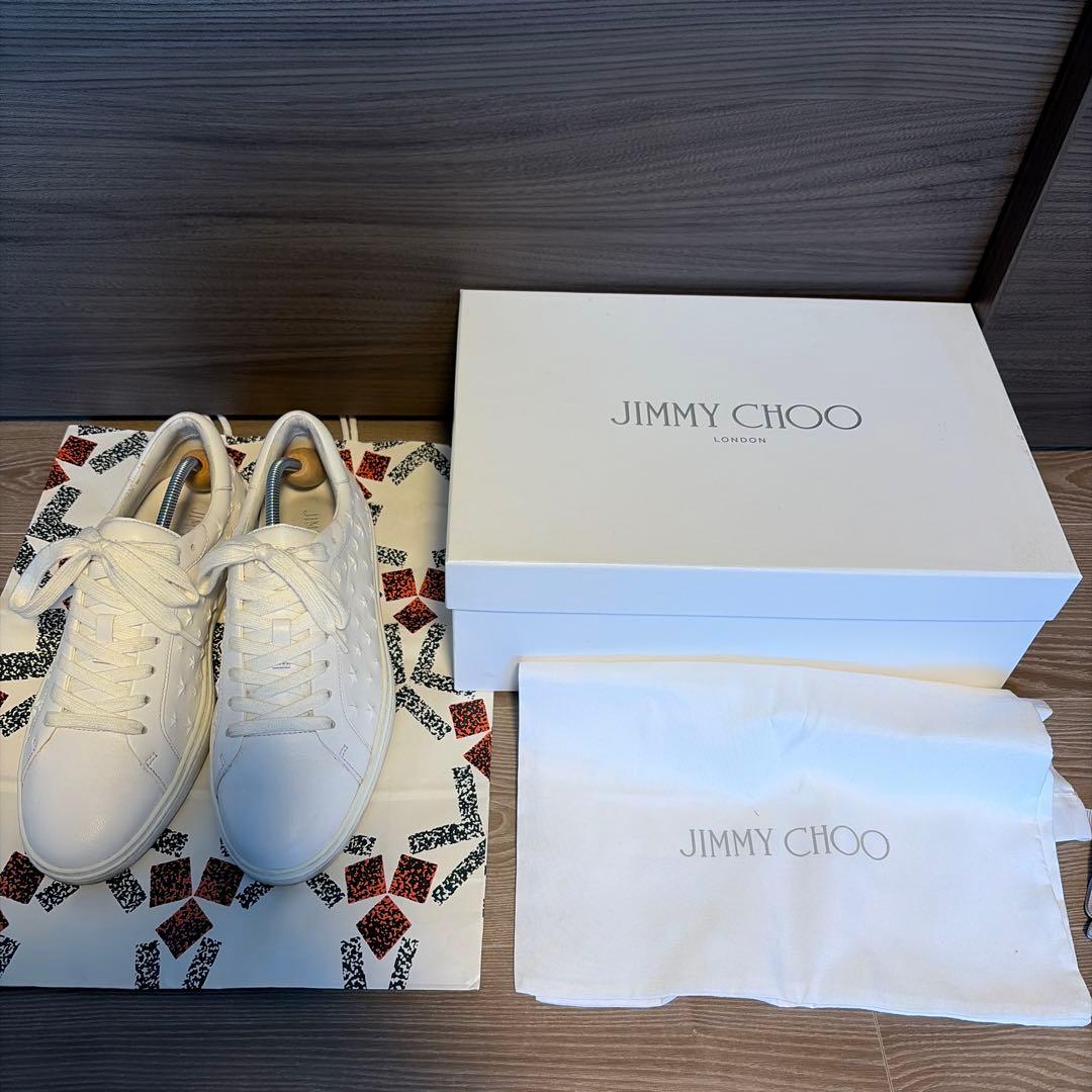 JIMMY CHOO ホワイト レザー スニーカー　40サイズ