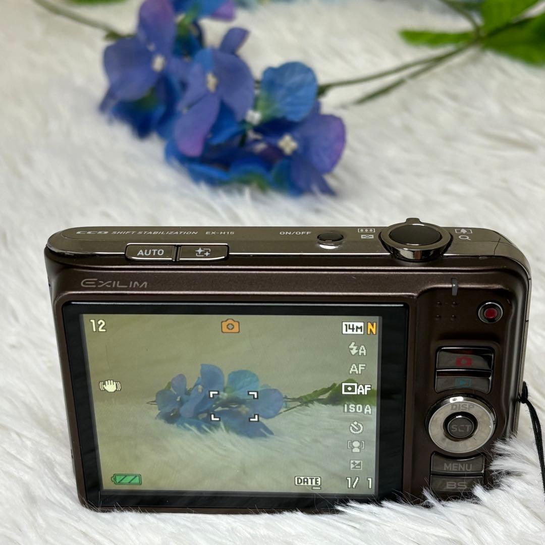 CASIO カメラ　エクシリム　EX-H15 充電器　ブラウン コンデジ　動作品