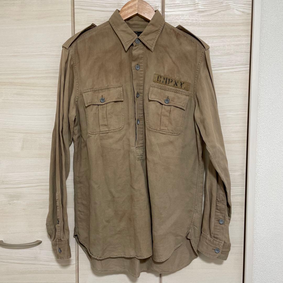 RRL ダブルアールエル ビンテージ サファリシャツ　ハーフボタン