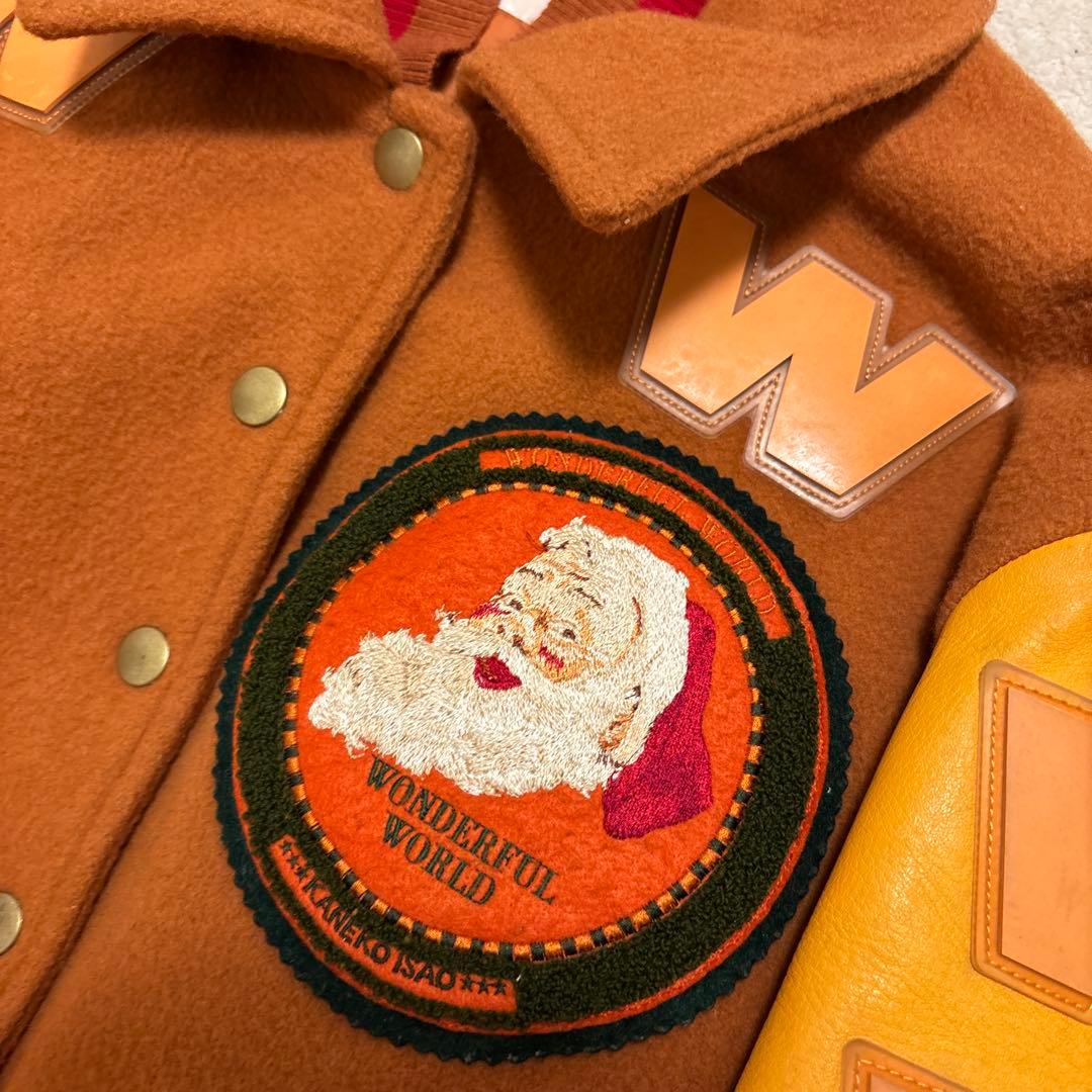 希少⭐️wonderful world スタジャン 刺繍　ワッペン　カネコイサオ