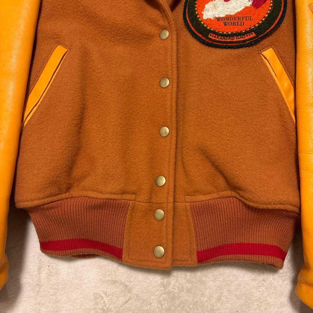 希少⭐️wonderful world スタジャン 刺繍　ワッペン　カネコイサオ