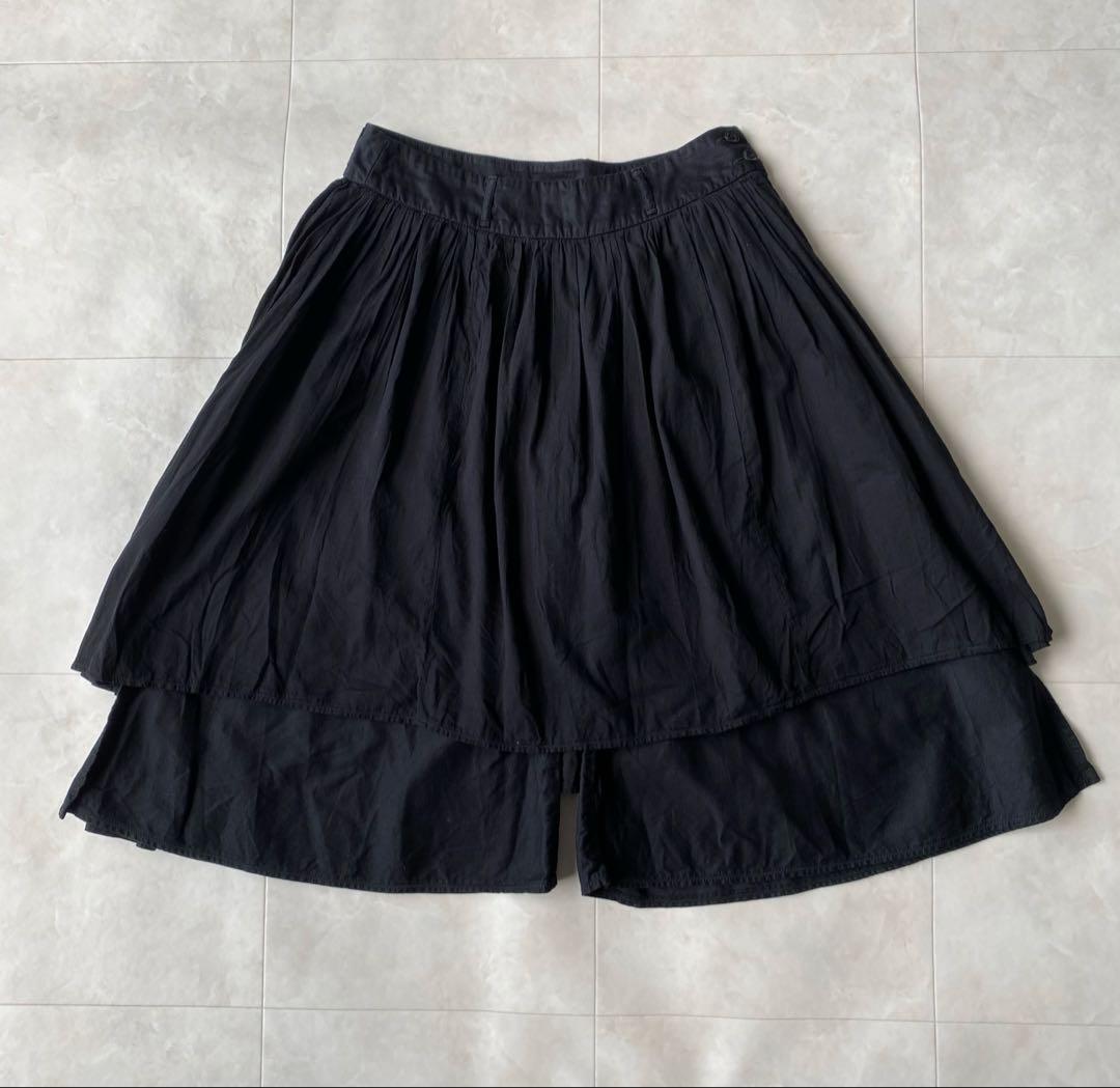 【希少】 KAPITAL オーロラエプロンパンツ キュロット スカート 黒 S