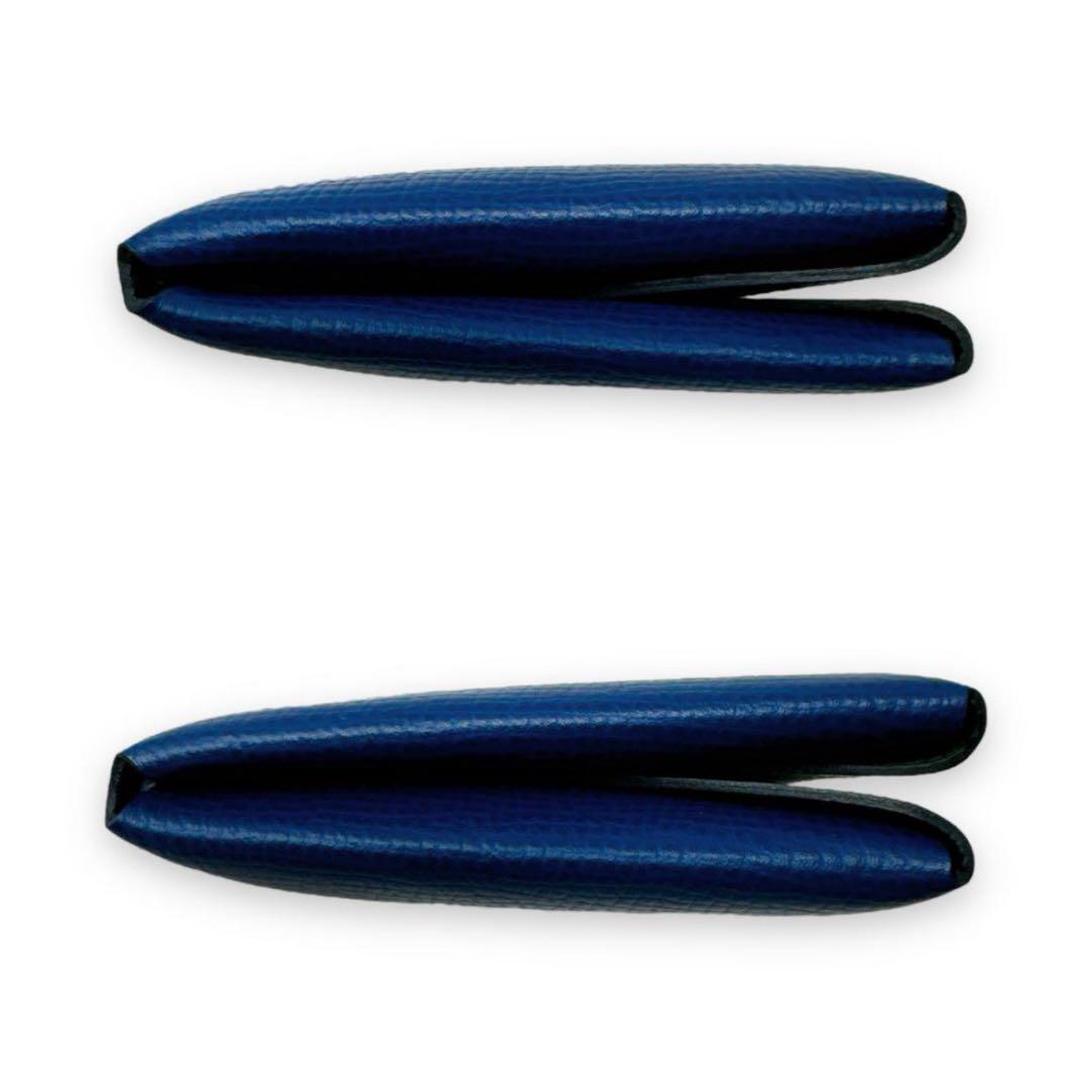 エルメス ケース ミニ財布 カルヴィデュオ ネイビー ブルー ユニセックス