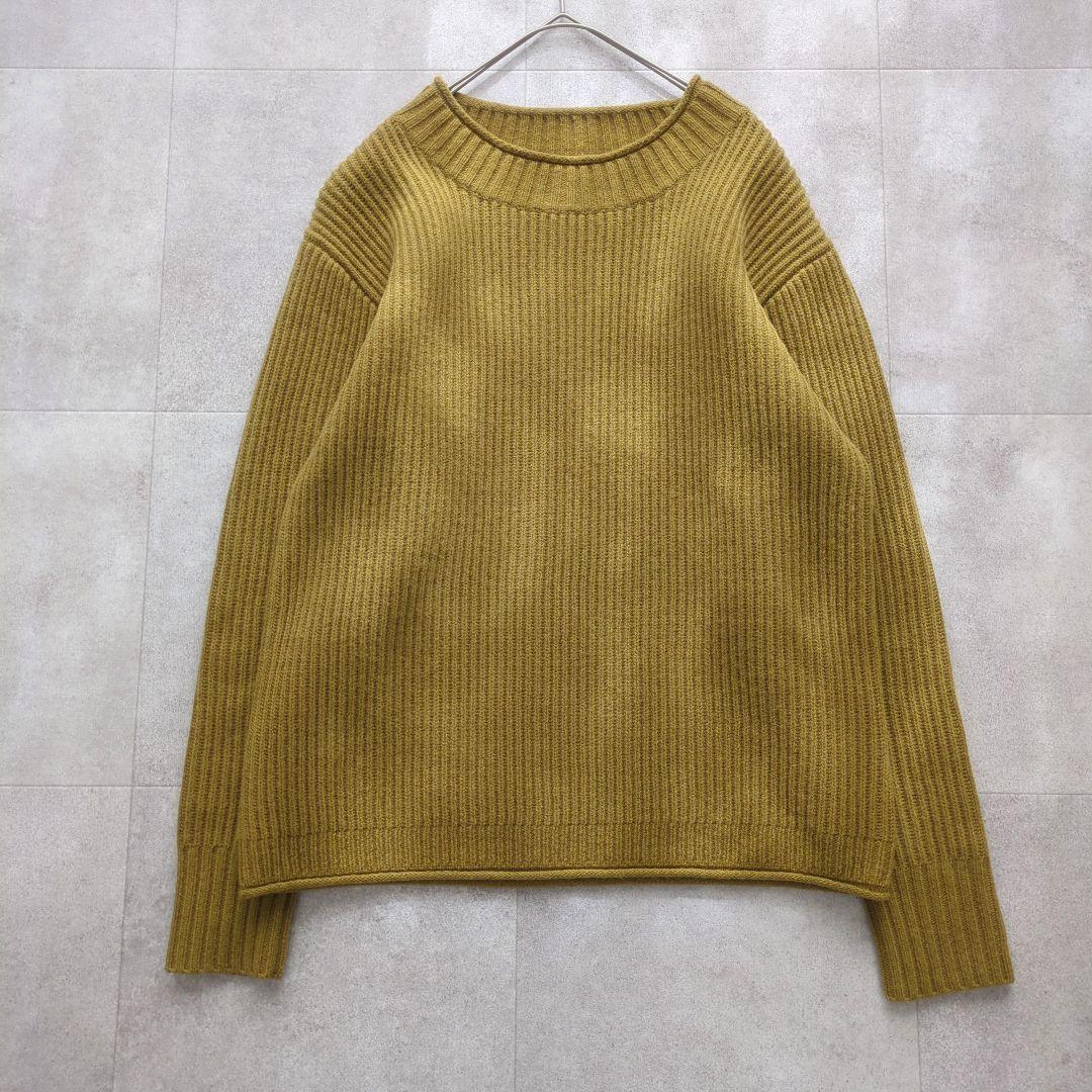 美品✨ マーガレットハウエル ニット ウール セーター リブ編み マスタード M