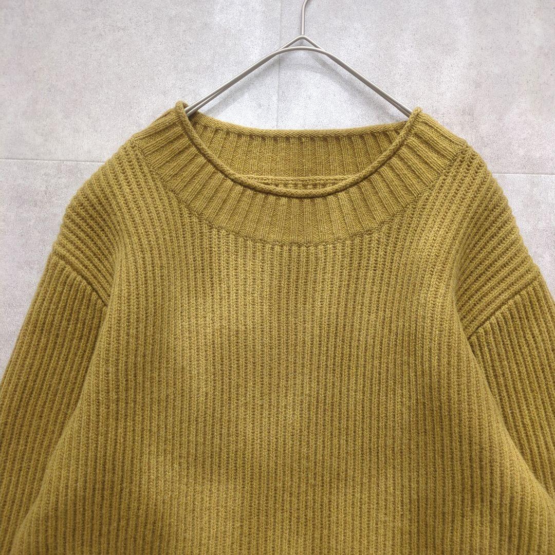 美品✨ マーガレットハウエル ニット ウール セーター リブ編み マスタード M