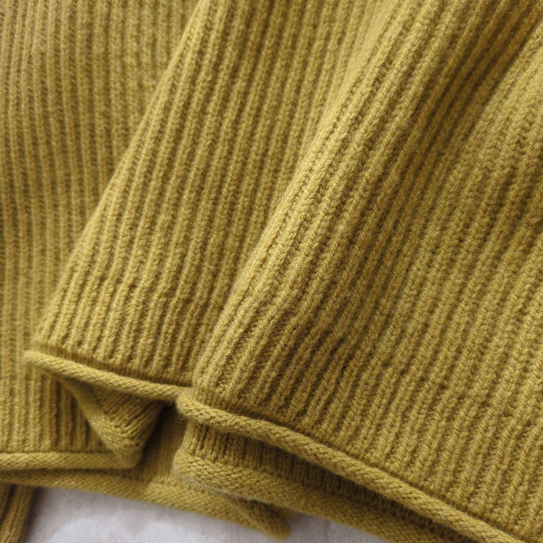 美品✨ マーガレットハウエル ニット ウール セーター リブ編み マスタード M