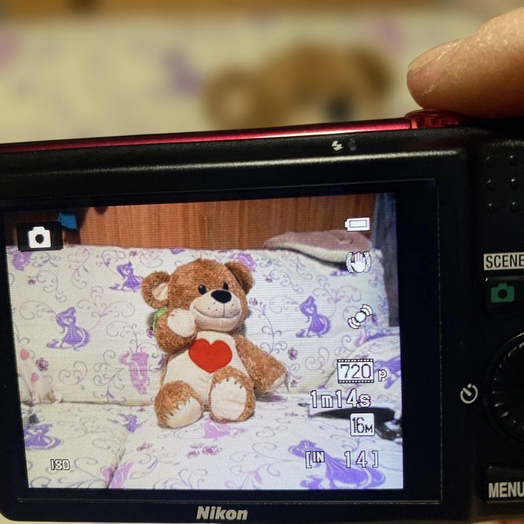 Nikon COOLPIX S6200 レッド♢説明書&充電アダプター付き