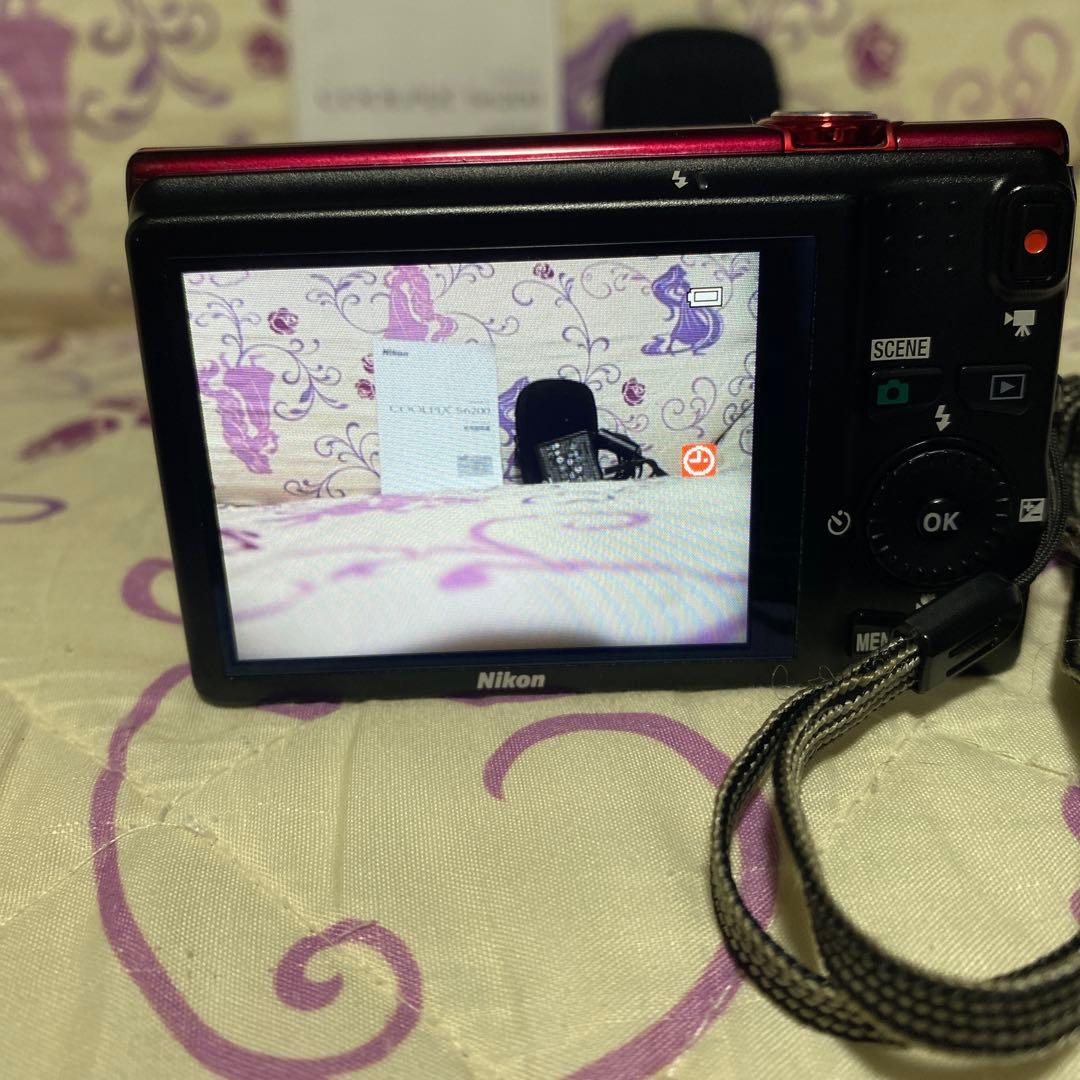 Nikon COOLPIX S6200 レッド♢説明書&充電アダプター付き