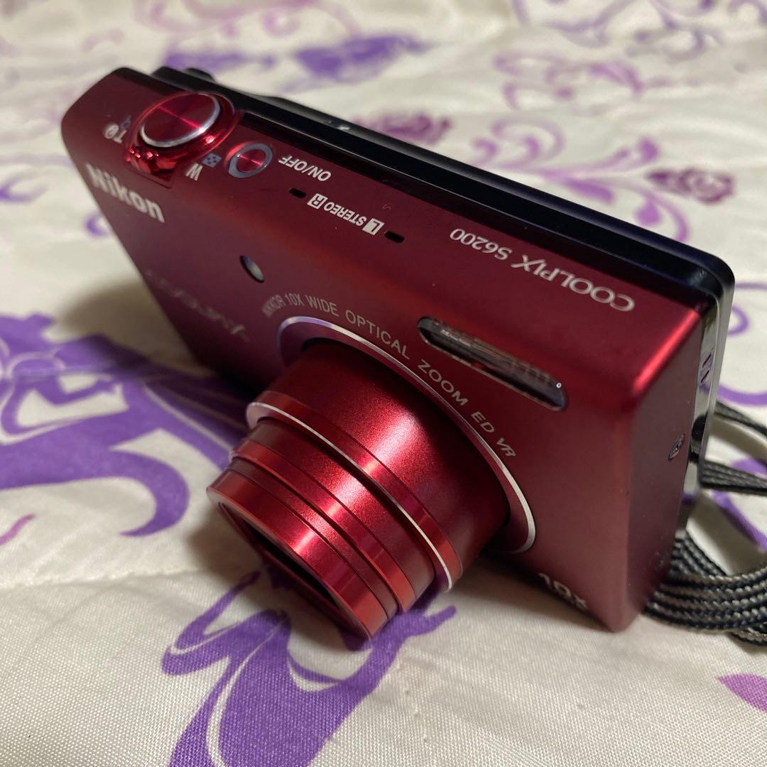 Nikon COOLPIX S6200 レッド♢説明書&充電アダプター付き