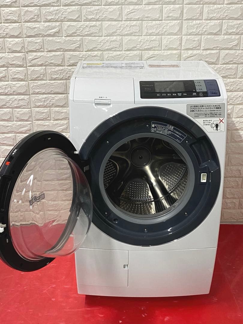 日立 ドラム　ビッグドラム 左開き ホワイト BD-SG100BL W