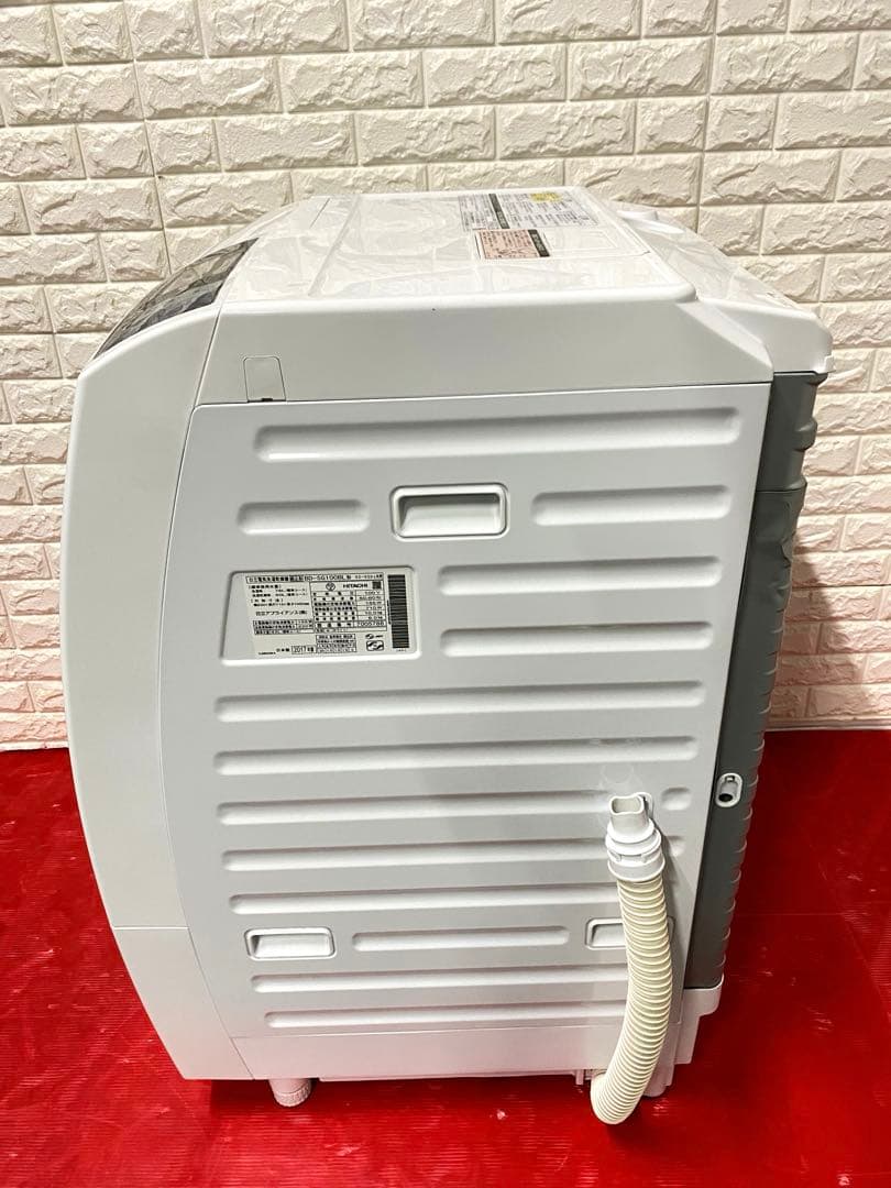 日立 ドラム　ビッグドラム 左開き ホワイト BD-SG100BL W