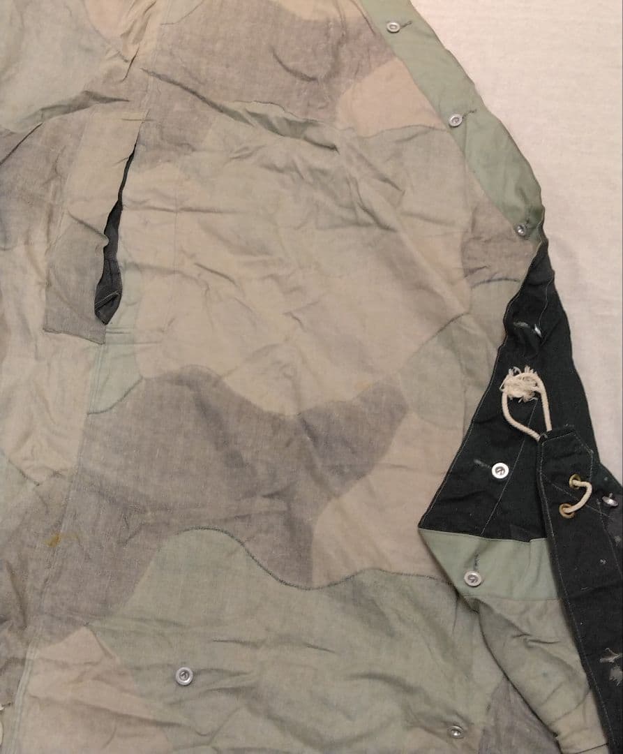 USED スウェーデン軍テントシート 1枚 軍幕 　 ポンチョ カモ