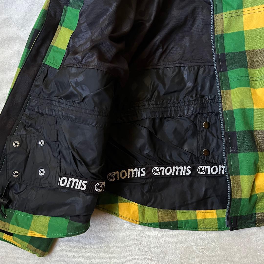NOMIS ノーミス L スノーボードウェア上下 セットアップ 緑 チェック