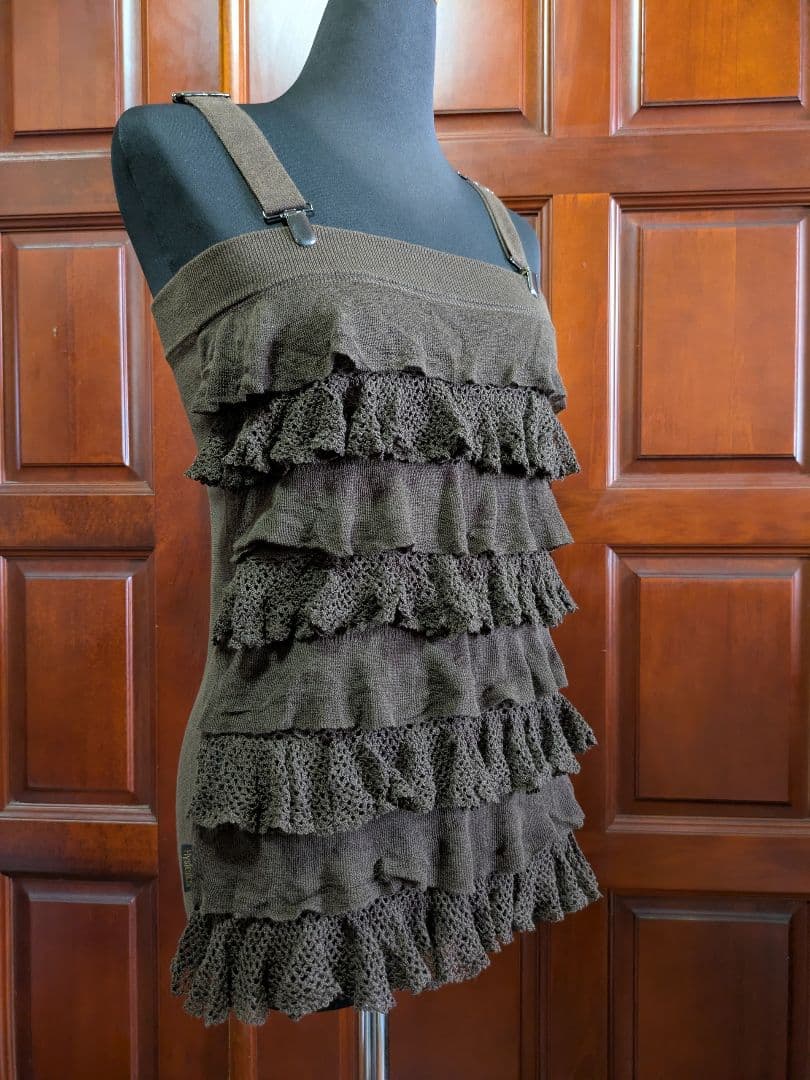 ヒステリックグラマー Hysterics フリルキャミソール ブラウン