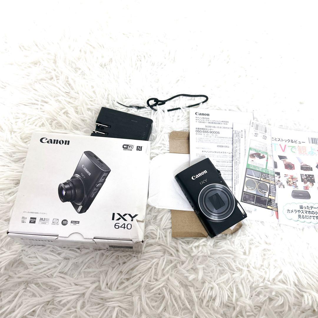【美品・箱付き】 Canon IXY 640 ブラック　コンパクトデジタルカメラ