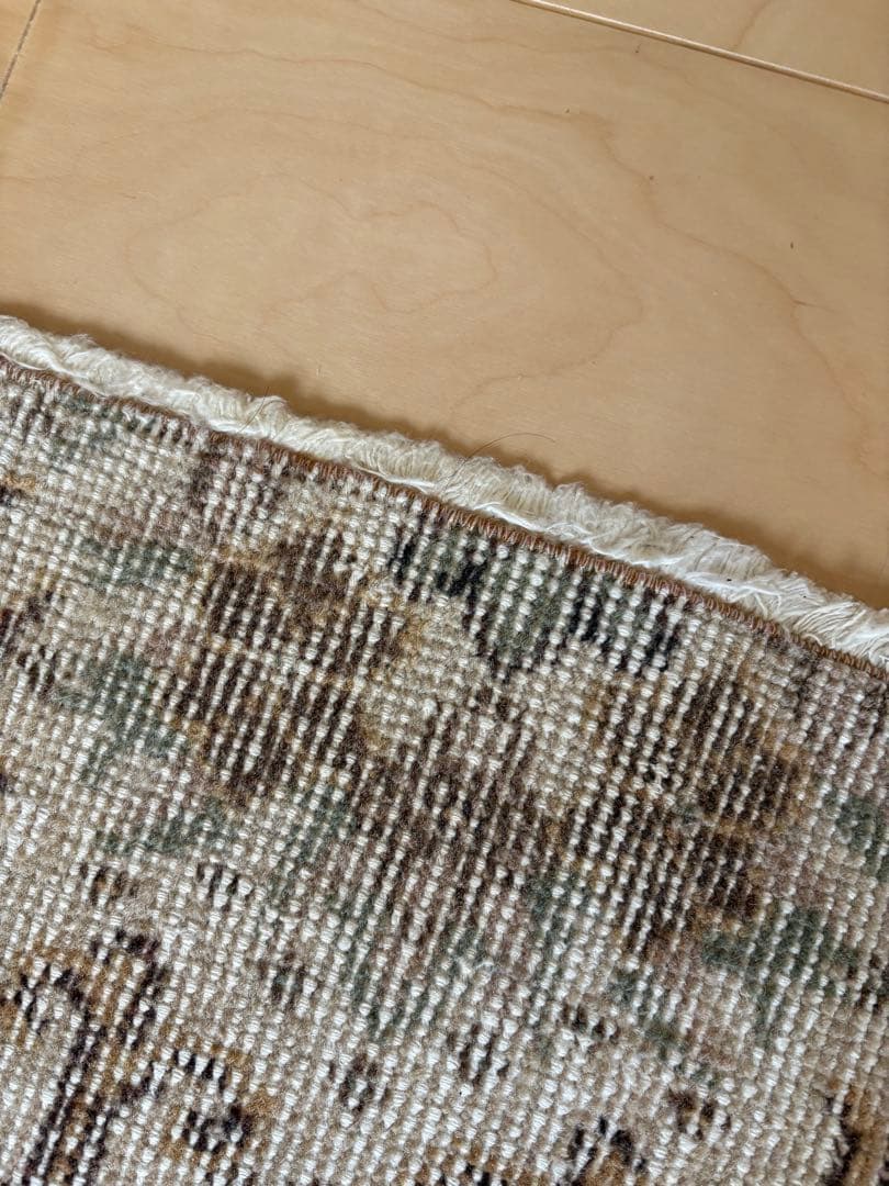 専用です❣️トルコビィンテージラグ☆クラシック花柄ラグ グリーンベージュ