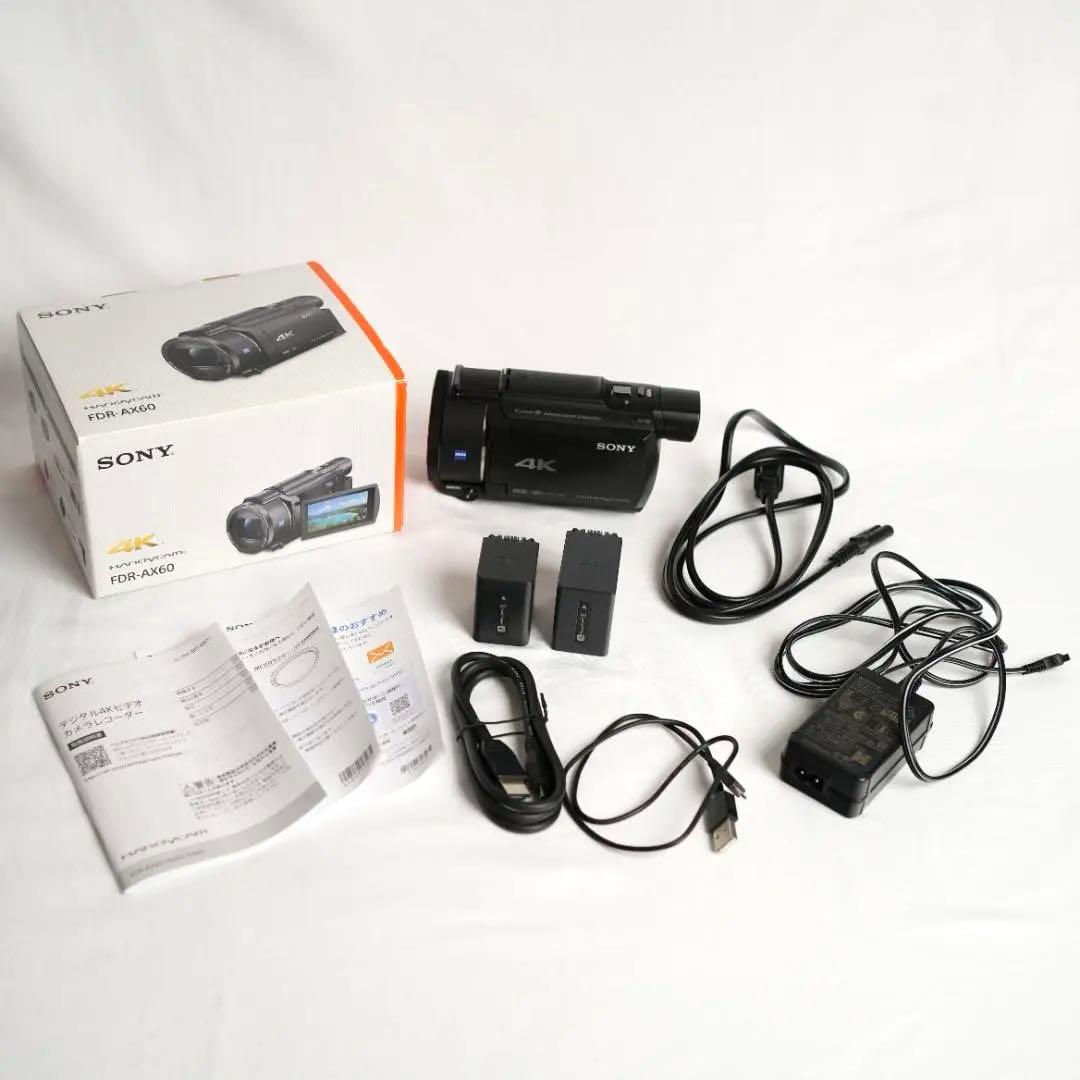 追加バッテリー&付属品あり 美品 FDR-AX60 SONY 4K ビデオカメラ