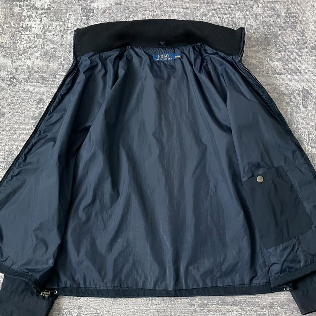 【短丈】ポロラルフローレン スウィングトップ ポニー刺繍 ジップ ネイビー L