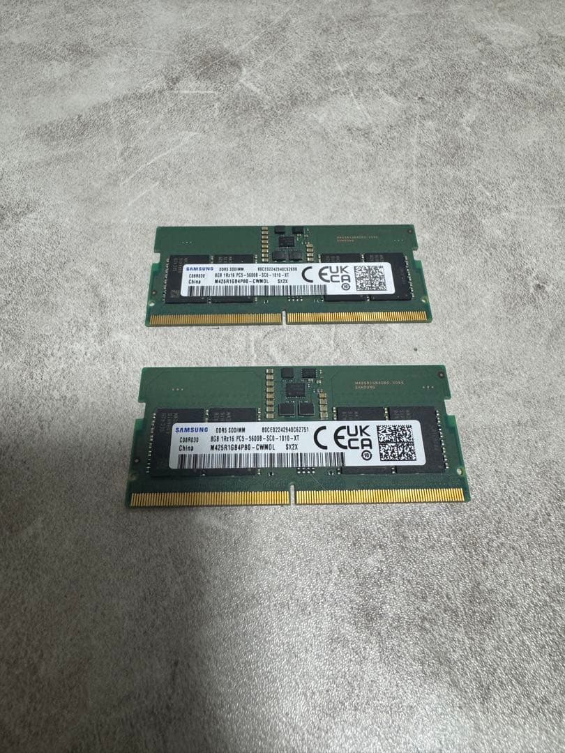 Samsung 16GB DDR5 5600MHz ノート用メモリ