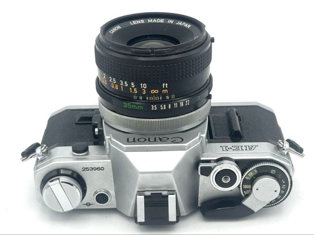 【完動品】Canon AE-1 + FD 35mmf3.5 フィルム 一眼レフ
