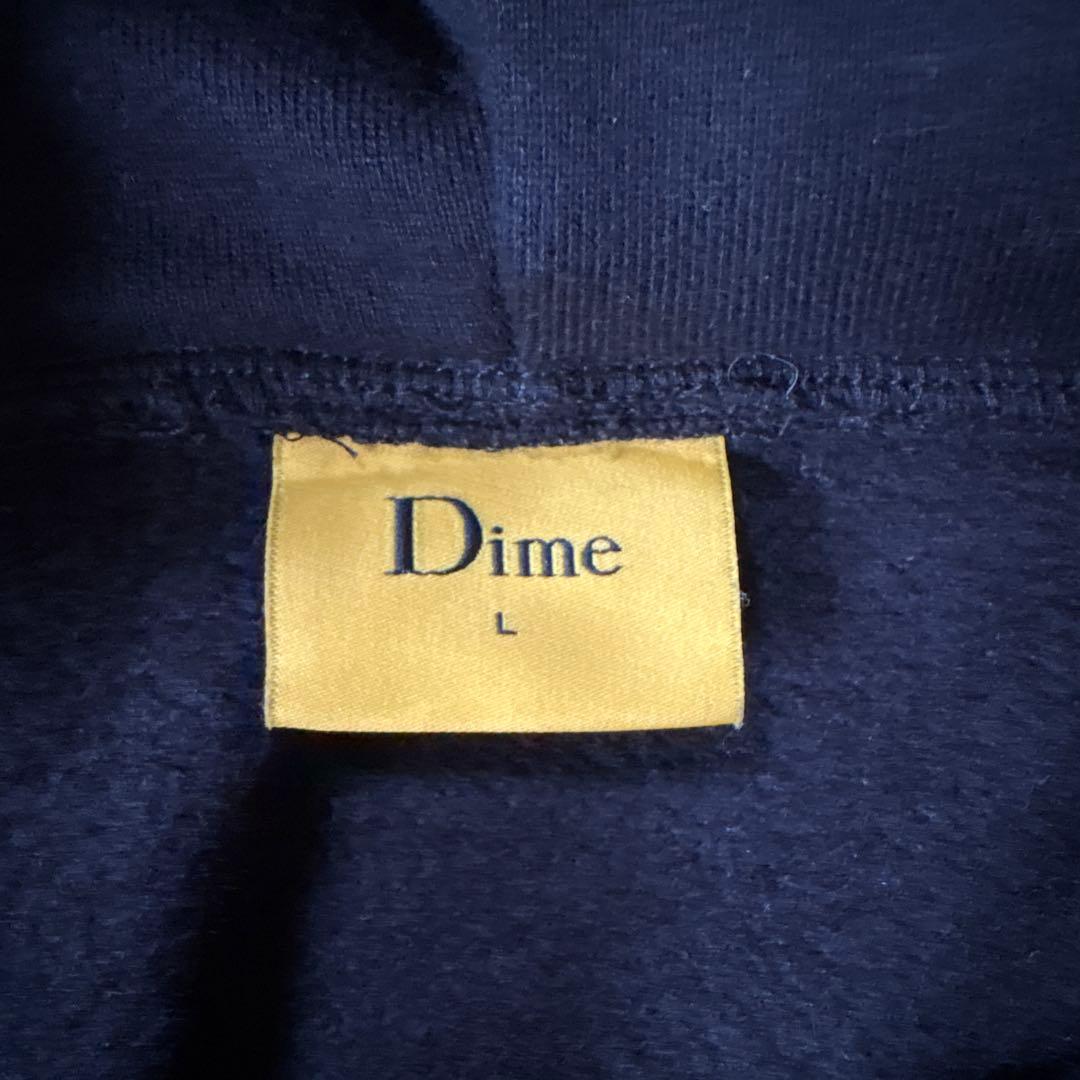 DIME ジップアップパーカー ブラック　L