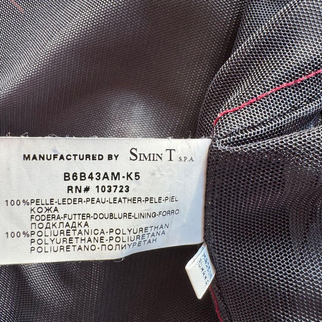 【希少/入手困難】アルマーニジーンズ　シングルライダース　レザー　ダメージ加工