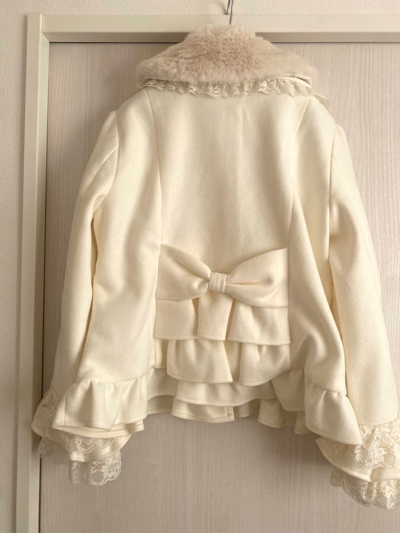 アクシーズファム ローズリボン付フリルコート Lサイズ