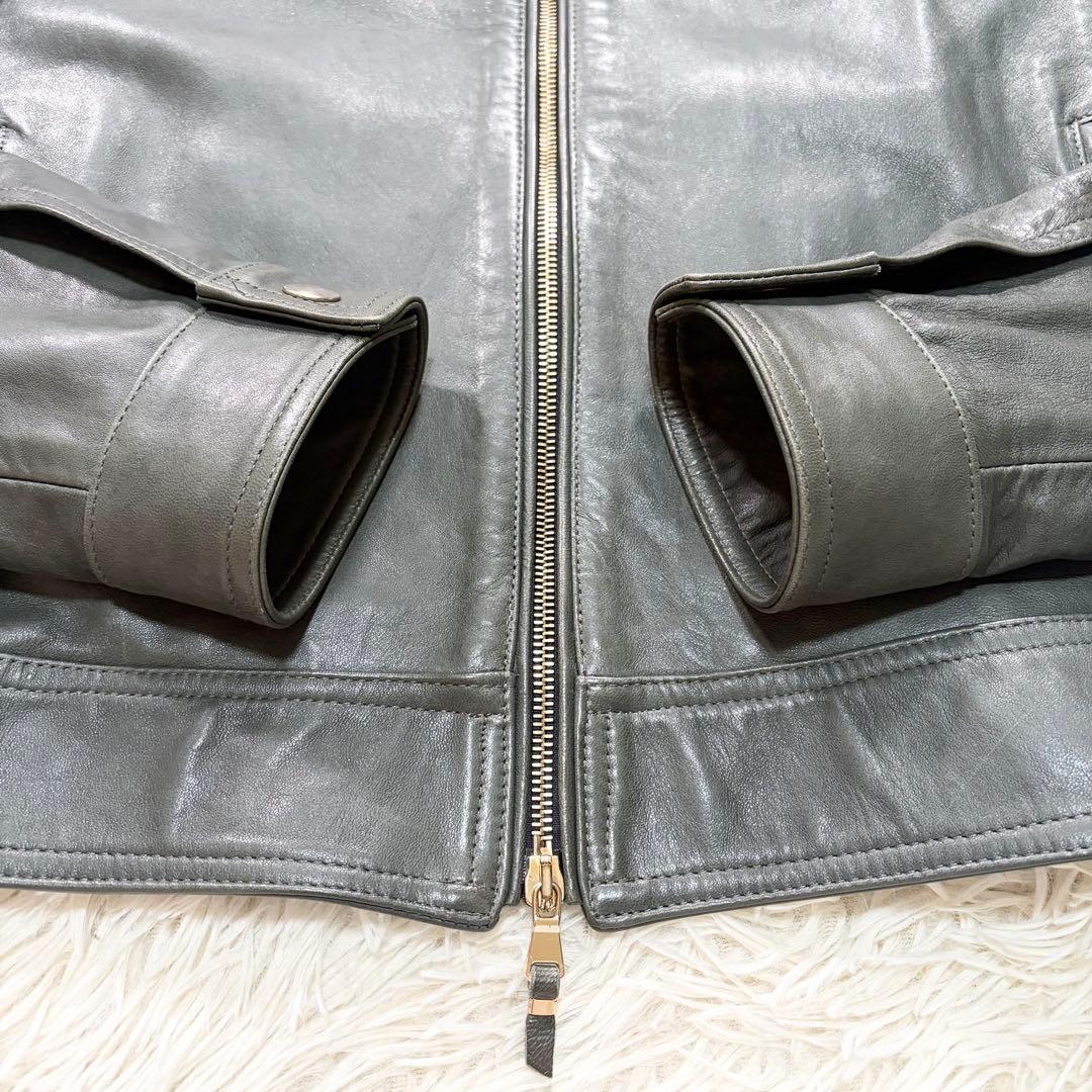 ✨美品✨希少カラー✨EMMETI JURI 　ゴールドジップ　羊革　イタリア製