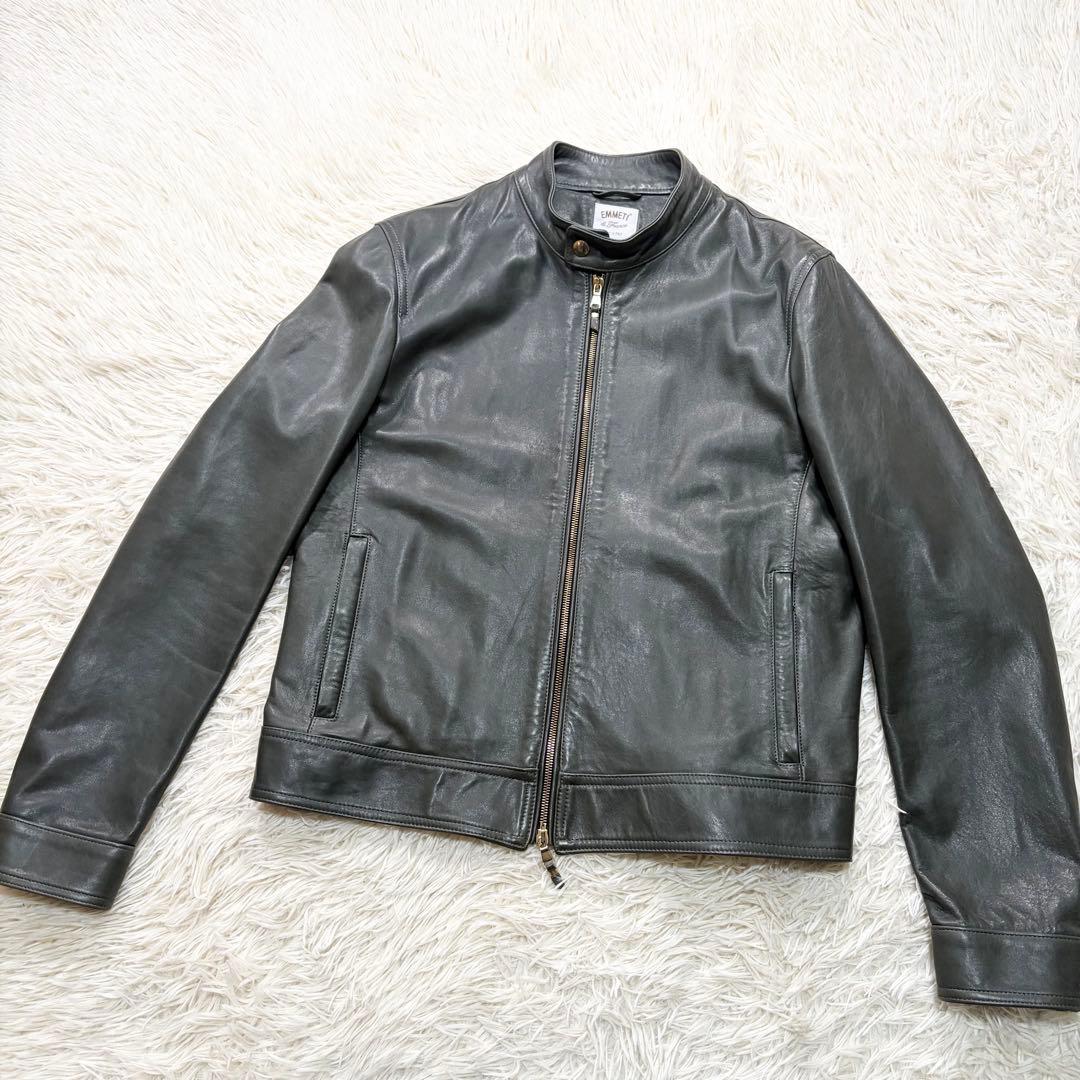 ✨美品✨希少カラー✨EMMETI JURI 　ゴールドジップ　羊革　イタリア製