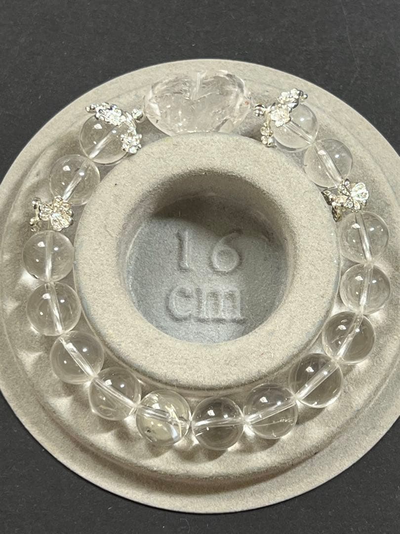 さかい‼️ハートの水入水晶とホワイトトパーズのブレスレット