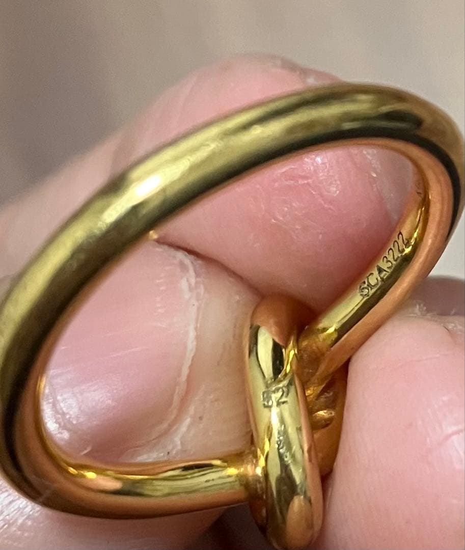 【CELINE】ゴールド ノットリング　52