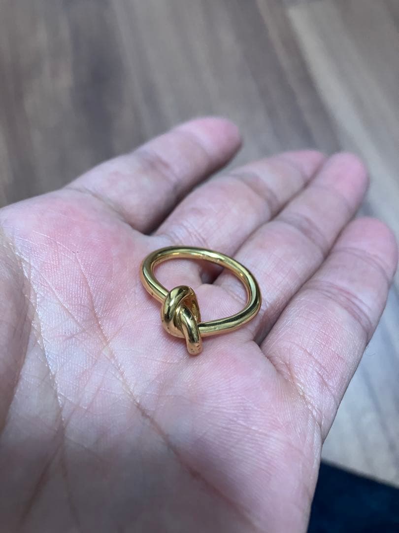 【CELINE】ゴールド ノットリング　52