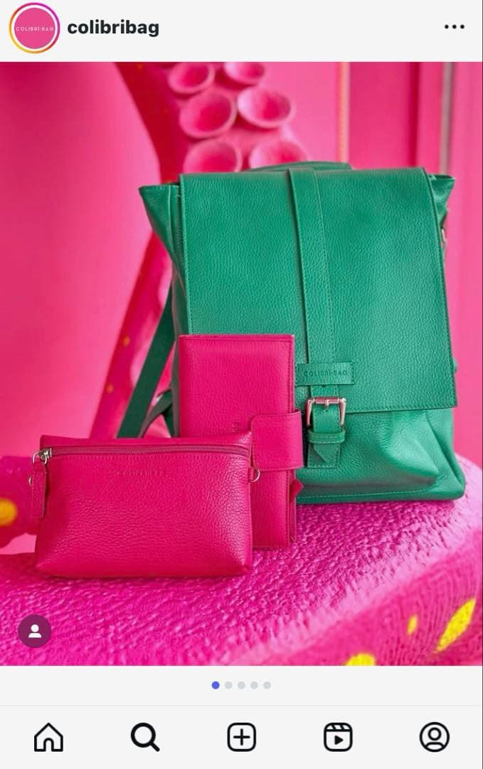 【新品】COLIBRI•BAG 本革　イタリアンレザーリュック　バッグ　全面革