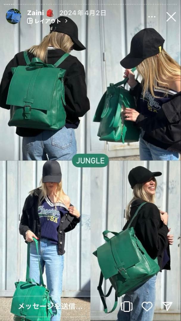 【新品】COLIBRI•BAG 本革　イタリアンレザーリュック　バッグ　全面革