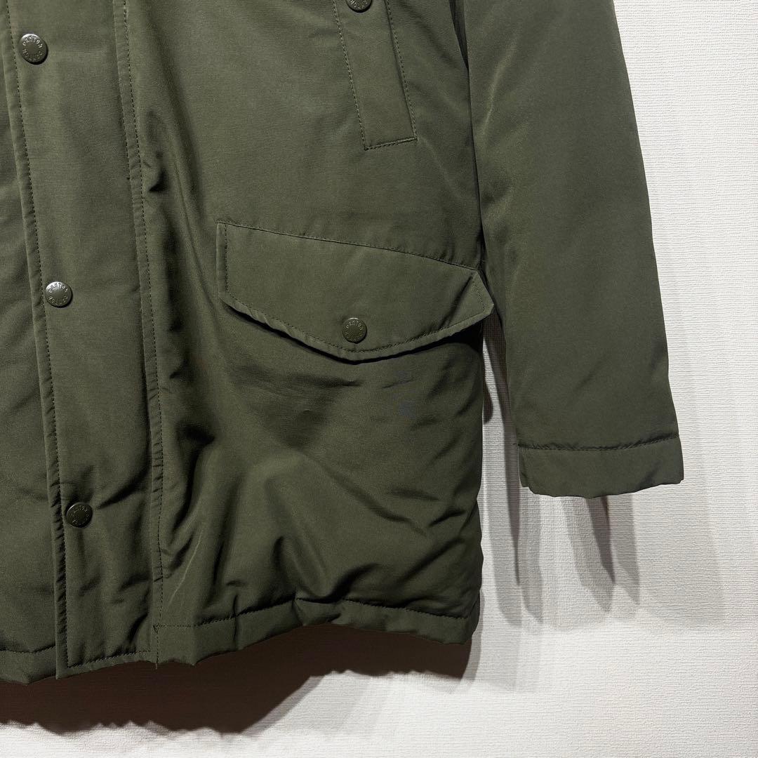 danton ダントン タッサーダウンジャケット M カーキ ファー着脱グリーン