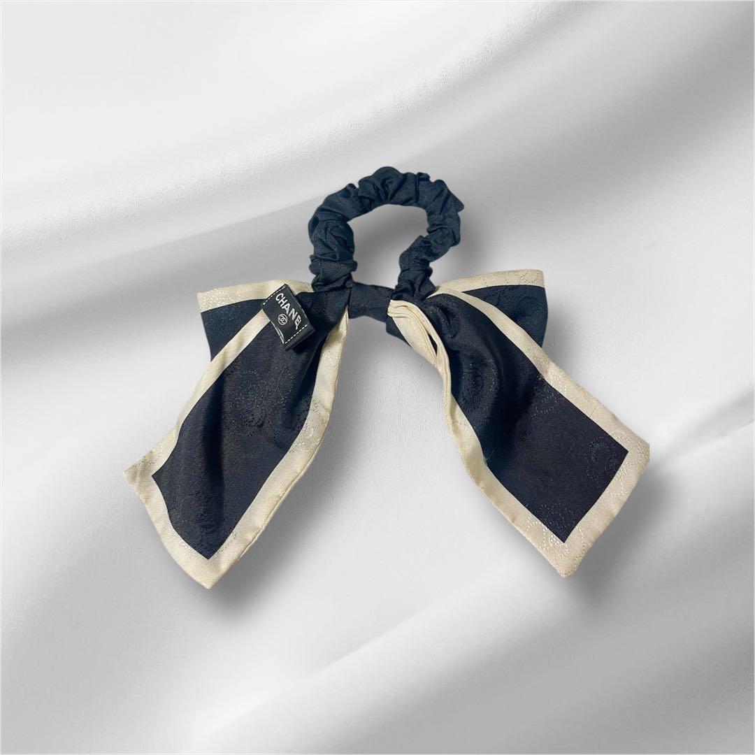 シャネル シュシュ ヘアリボン シルク100% 即完売品 CHANEL