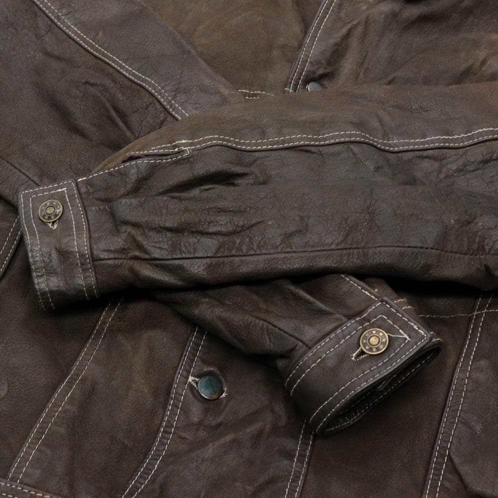 BLACK POINT ヴィンテージレザーブルゾン トラッカージャケット 本革