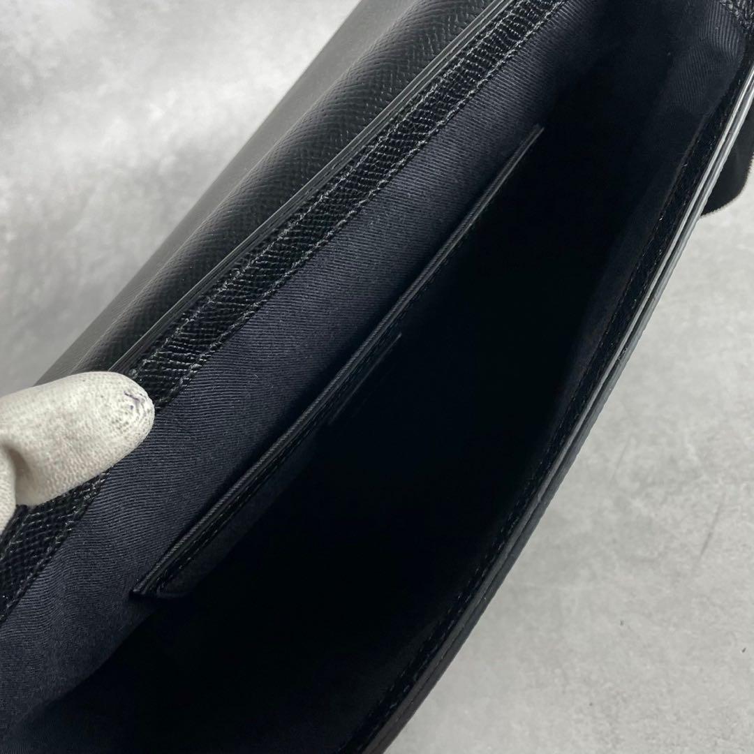 【未使用級 現行】ダンヒル メッセンジャーバッグ カドガン レザー ブラック 黒