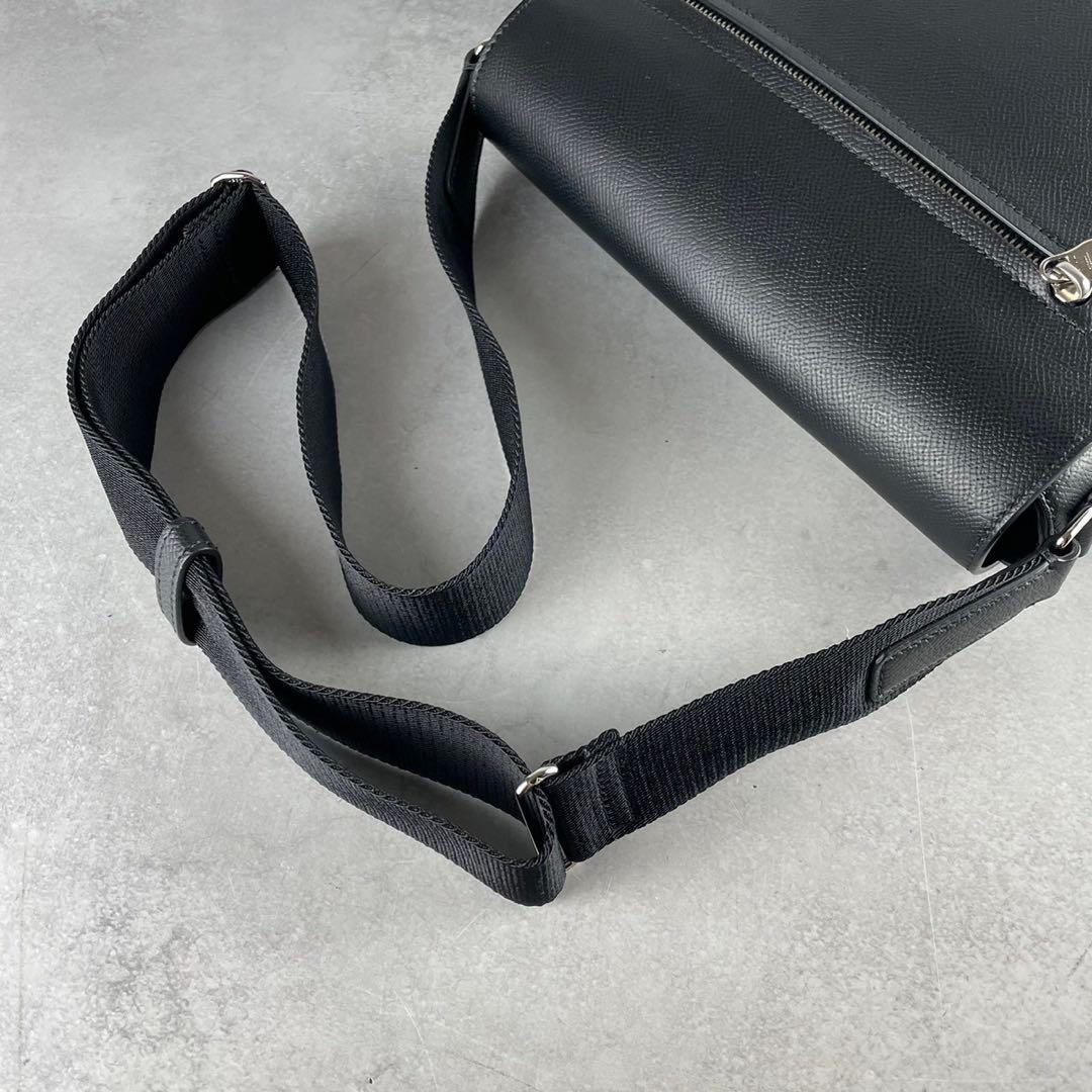 【未使用級 現行】ダンヒル メッセンジャーバッグ カドガン レザー ブラック 黒