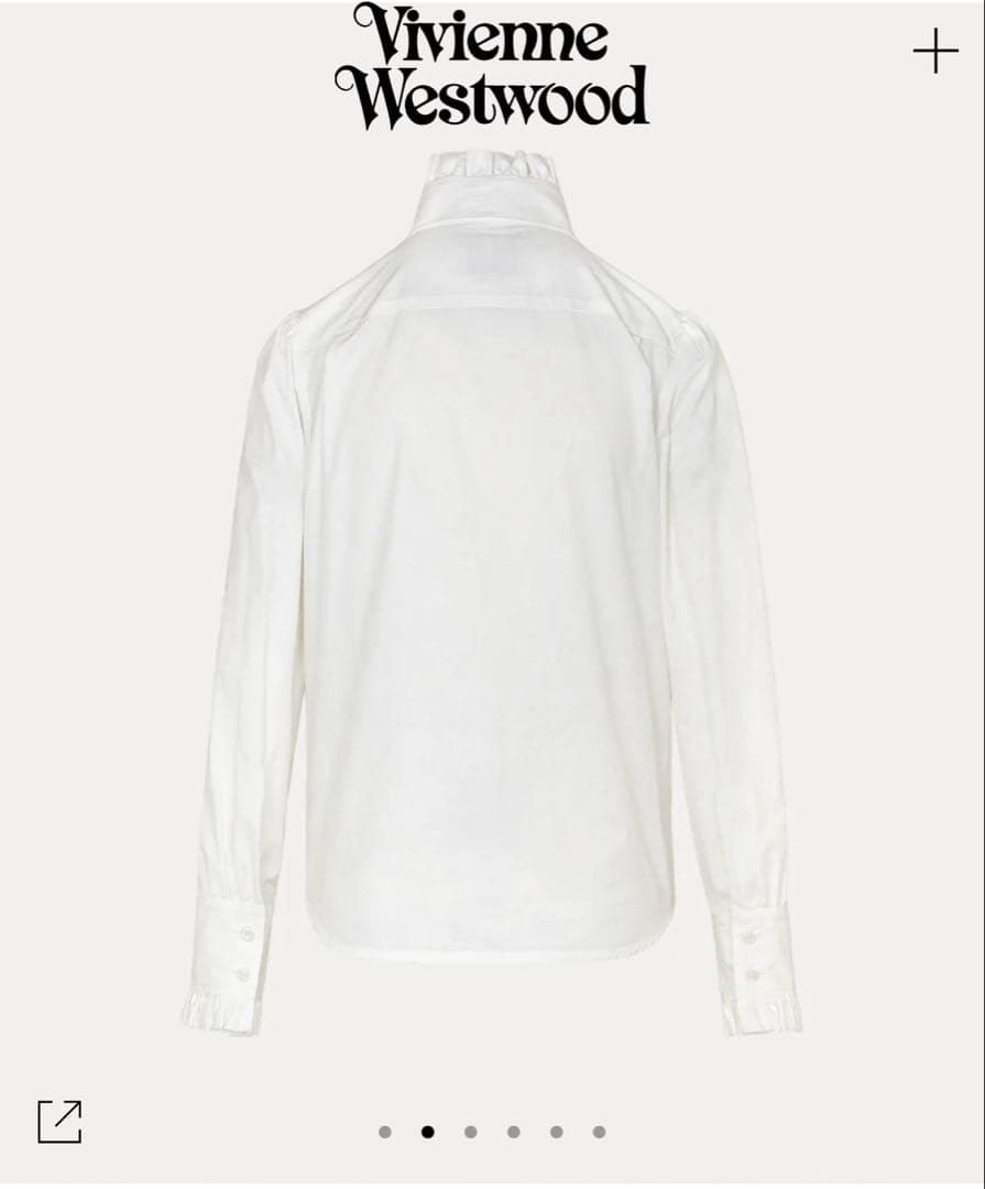 美品2025AW ヴィヴィアンウエストウッド ORBジャガードフリルボウシャツ