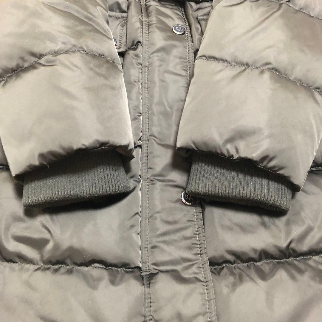 RLL ローレンラルフローレン　ダウンジャケット　ダウンコート　黒　ベルト付